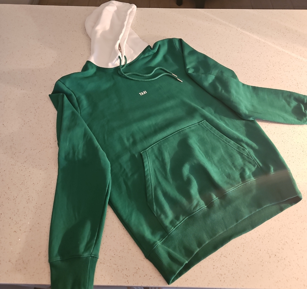 Helmut Lang Green and White Sweatshirt